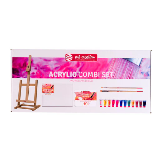 Akrüülvärvide komplekt Talens + molbert ja tarvikud