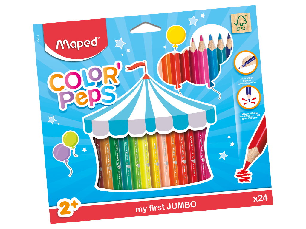 Värvipliiatsid Maped Color'Peps Jumbo 24tk