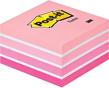 Märkmekuup iseliimuv POST-IT 76x76mm (roosad toonid)