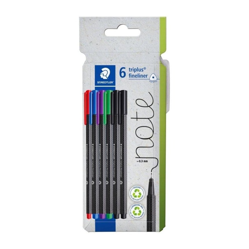 Tindipliiatsid Staedtler Triplus Fineliner 6tk