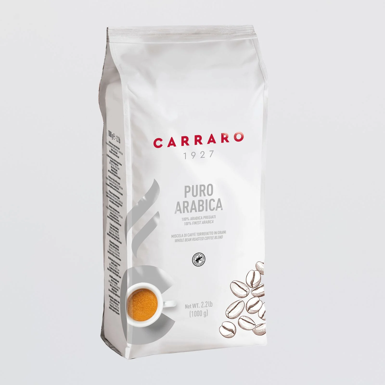 Kohvioad Carraro Puro Arabica 1kg